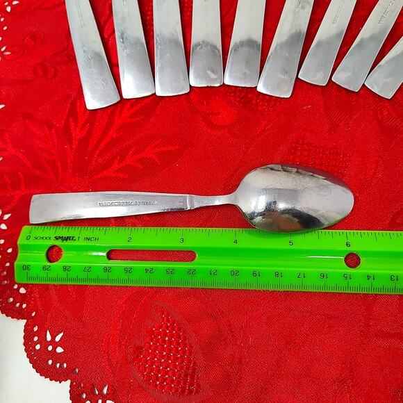 10X Mix Wallace WAS213 Stainless Forks N Spoons Flatware Heavy Solid Tbsp Tsp - Picture 10 of 16